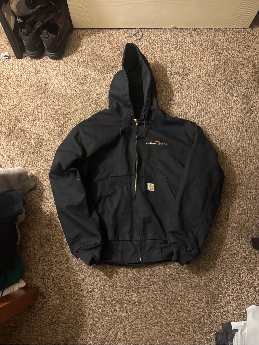 Carhartt Jacket black Mens size Large Work wear
